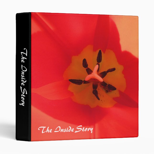 Inside a Tulip (1in) 3 Ring Binder (Front/Spine)