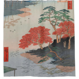 Inside Akiba Shrine Vintage Ukiyo-e Japanese Art Shower Curtain