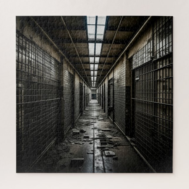 Inside an Abandoned Jail Jigsaw Puzzle (Vertical)