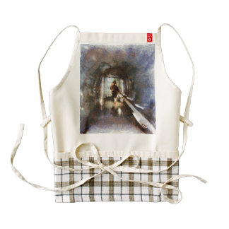 Inside an ice tunnel in Switzerland Zazzle HEART Apron