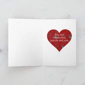 Inside and Out - Valentine Holiday Card | Zazzle