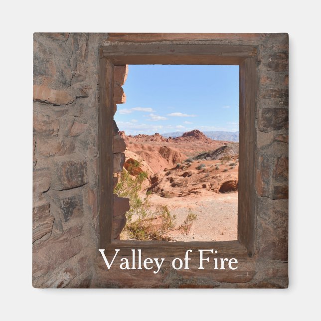 Inside cabin view of the Valley of Fire      Magnet (Front)