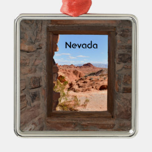 Inside cabin view of the Valley of Fire Metal Ornament