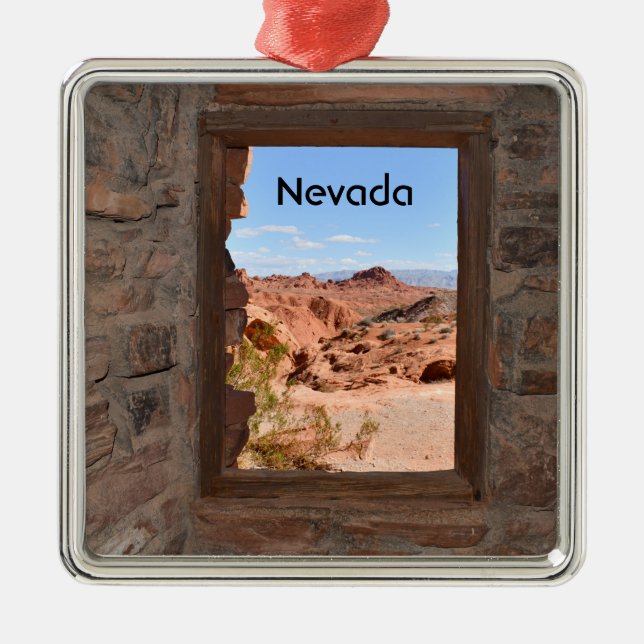 Inside cabin view of the Valley of Fire      Metal Ornament (Front)
