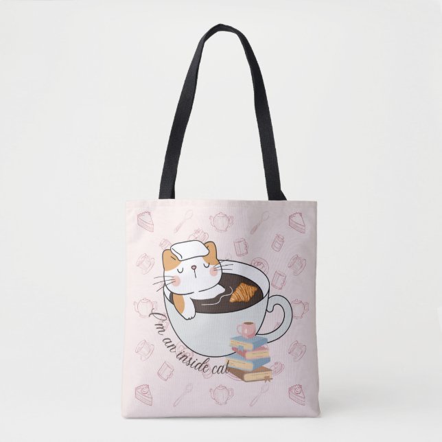 Inside Cat Spa Tote Bag (Front)