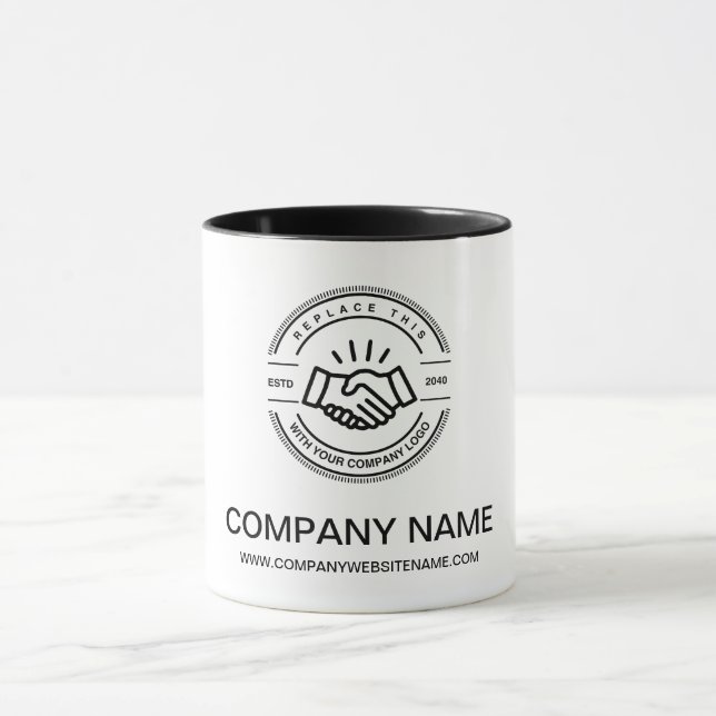 Inside Color Custom Promotional Business Logo Mug (Center)