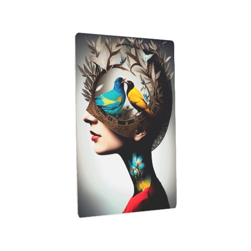 Inside Her Head Birds 2 Metal Print