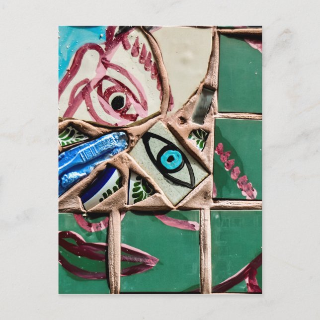 Inside Looking Out Mosaic Graffiti Postcard (Front)