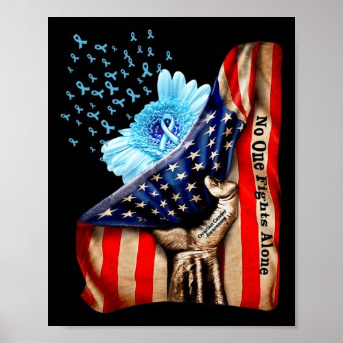 Inside Me Flag Ovarian Cancer Awareness American F Poster