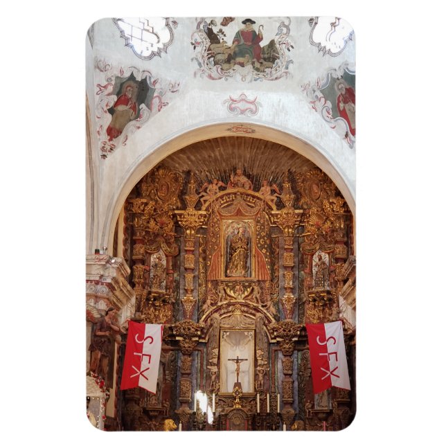 Inside Mission San Xavier del Bac, Tucson AZ Magnet (Vertical)