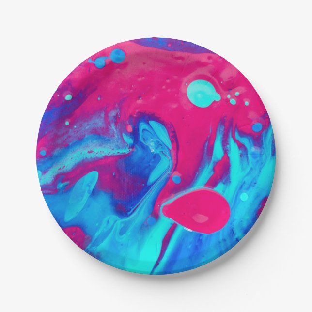 Inside of a lava lamp paper plates (Front)