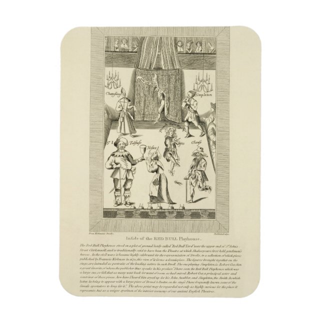 Inside of the Red Bull Playhouse, frontispiece to Magnet (Vertical)