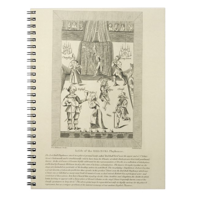 Inside of the Red Bull Playhouse, frontispiece to Notebook (Front)