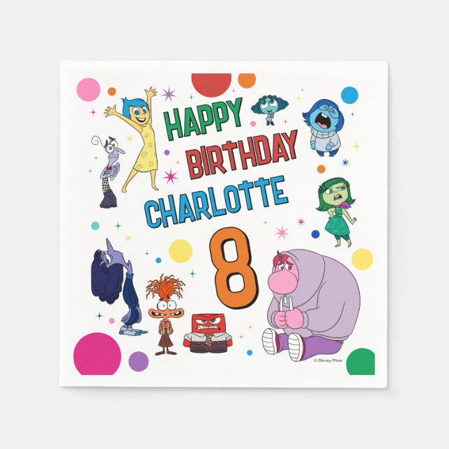 Inside Out 2 Birthday Napkins (Front)