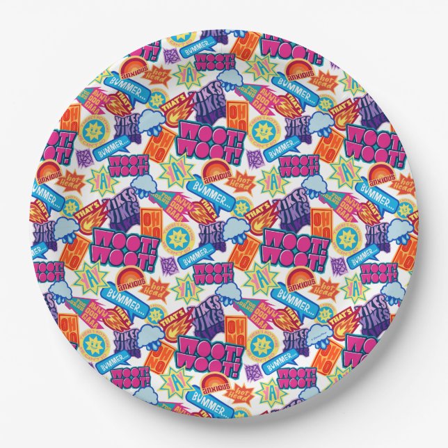 Inside Out 2 Birthday Paper Plates (Front)