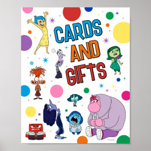 Inside Out 2 Cards and Gifts Birthday Table Sign