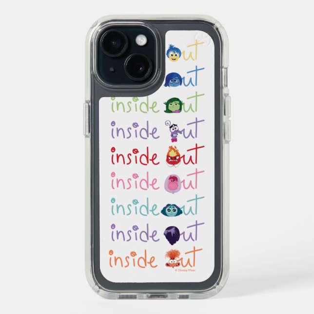Inside Out 2 Character Lineup Graphic Speck iPhone Case (Front (Black))