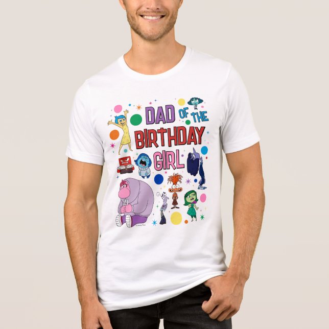 Inside Out 2 Dad of the Birthday Girl Tri-Blend Shirt (Front)