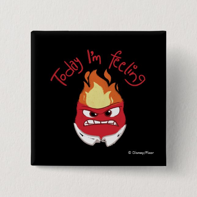 Inside Out 2 Today I’m Feeling Anger Graphic Button (Front)