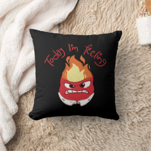 Inside Out 2 Today I’m Feeling Anger Graphic Throw Pillow