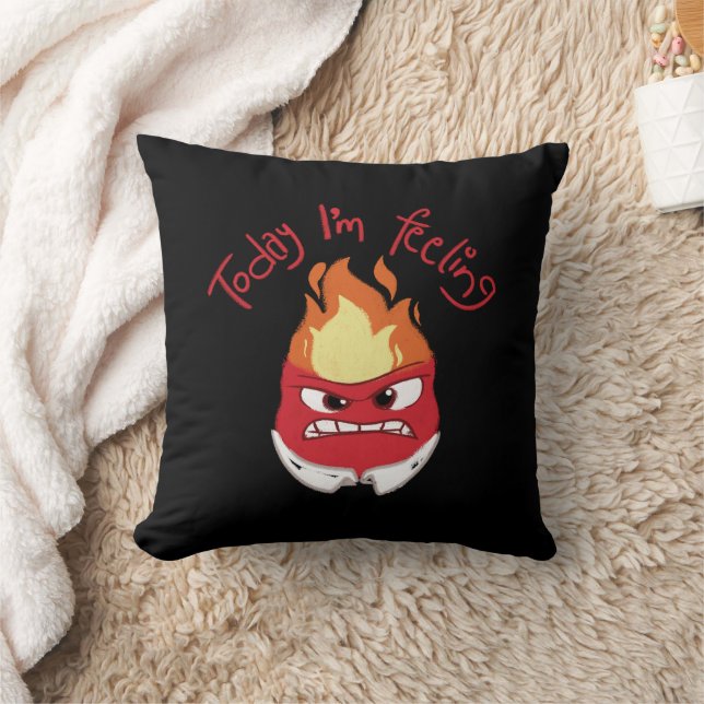 Inside Out 2 Today I’m Feeling Anger Graphic Throw Pillow (Blanket)