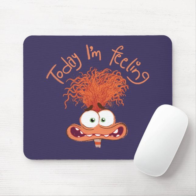 Inside Out 2 Today I’m Feeling Anxiety  Graphic Mouse Pad (With Mouse)