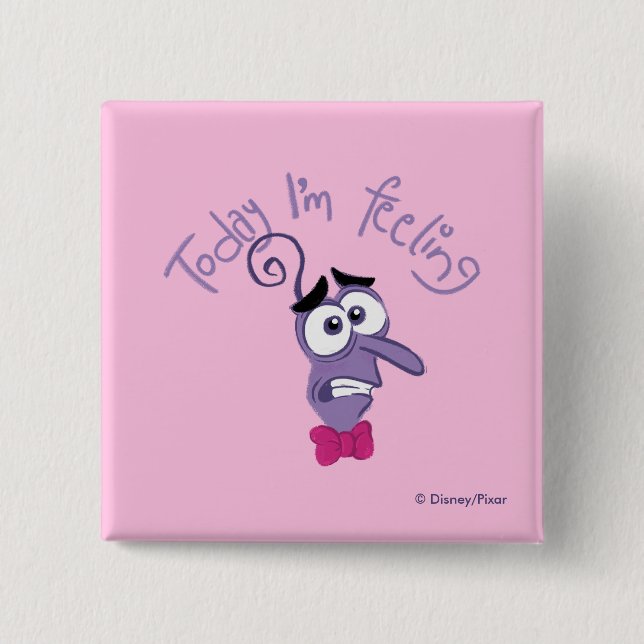 Inside Out 2 Today I’m Feeling Fear Graphic Button (Front)