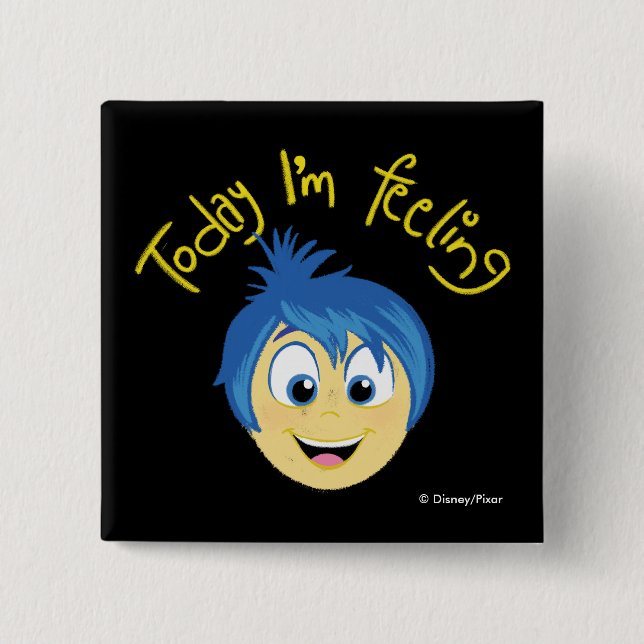 Inside Out 2 Today I’m Feeling Joy Graphic Button (Front)