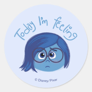Inside Out 2 Today I’m Feeling Sadness Graphic Classic Round Sticker