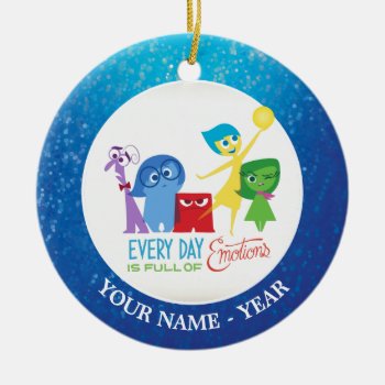 Inside Out | All Characters Add Your Name Ceramic Ornament by insideout at Zazzle