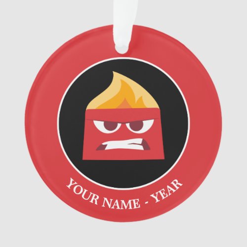 Inside Out  Angry Face Add Your Name Ornament