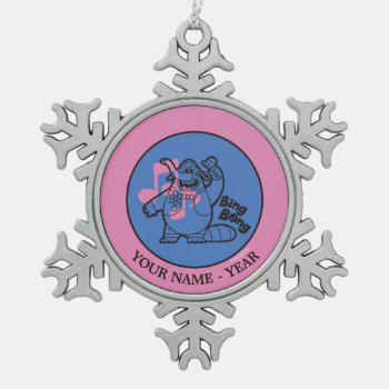 Inside Out | Bing Bong Add Your Name Snowflake Pewter Christmas Ornament by insideout at Zazzle