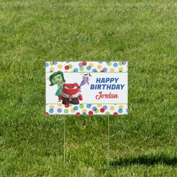 Inside Out Birthday Sign by insideout at Zazzle