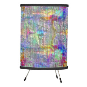 Inside out colored spots under straight thin lines tripod lamp