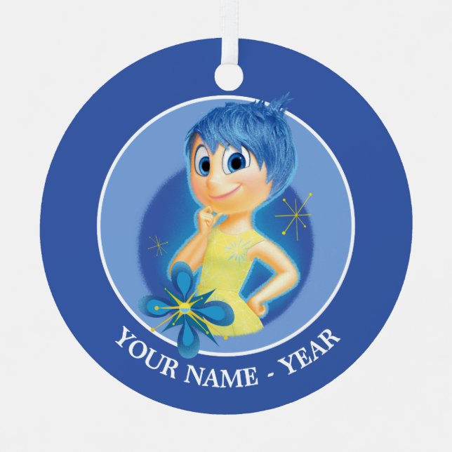 Inside Out | Joy Add Your Name 2 Metal Ornament (Front)