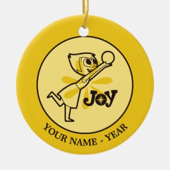 Inside Out | Joy Add Your Name Ceramic Ornament by insideout at Zazzle
