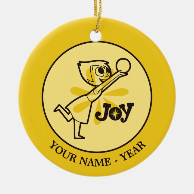 Inside Out | Joy Add Your Name Ceramic Ornament (Front)