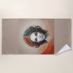 inside out vivid girl beach towel
