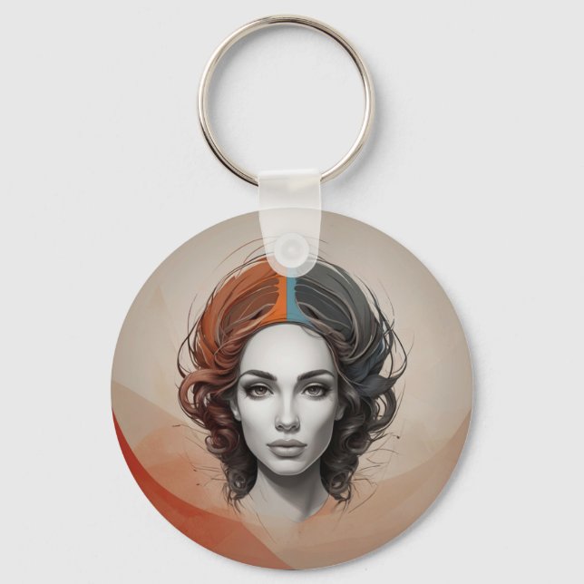 inside out vivid girl keychain (Front)