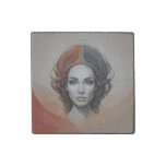 inside out vivid girl stone magnet