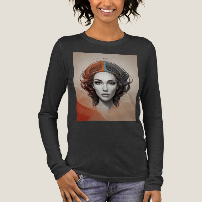 inside out vivid girl Tri-Blend shirt (Front)