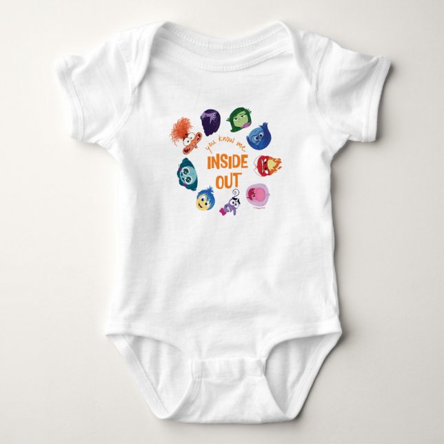 Inside Out You Know Me Inside Out Character Circle Baby Bodysuit (Front)