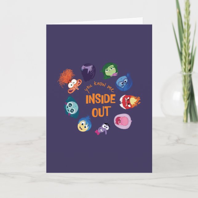 Inside Out You Know Me Inside Out Character Circle Card (Front)
