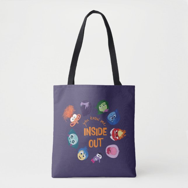 Inside Out You Know Me Inside Out Character Circle Tote Bag (Front)