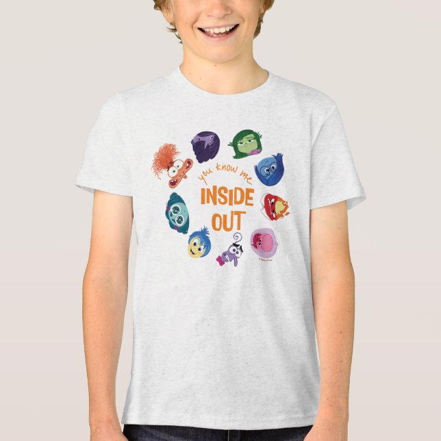 Inside Out You Know Me Inside Out Character Circle Tri-Blend Shirt (Front)