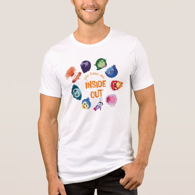 Inside Out You Know Me Inside Out Character Circle Tri-Blend Shirt (Front)