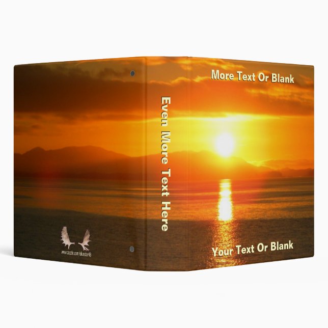 Inside Passage Sunset 3 Ring Binder (Background)