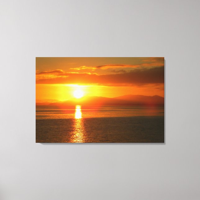 Inside Passage Sunset Canvas Print (Front)