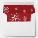 Inside Red Simple Merry Christmas A7 Envelopes