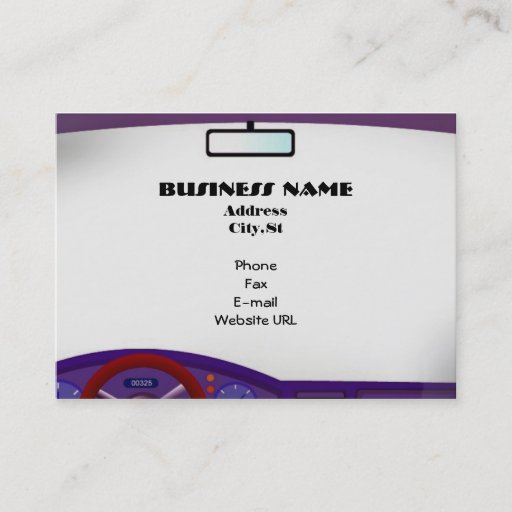 Customizable Inside The Car Business Card